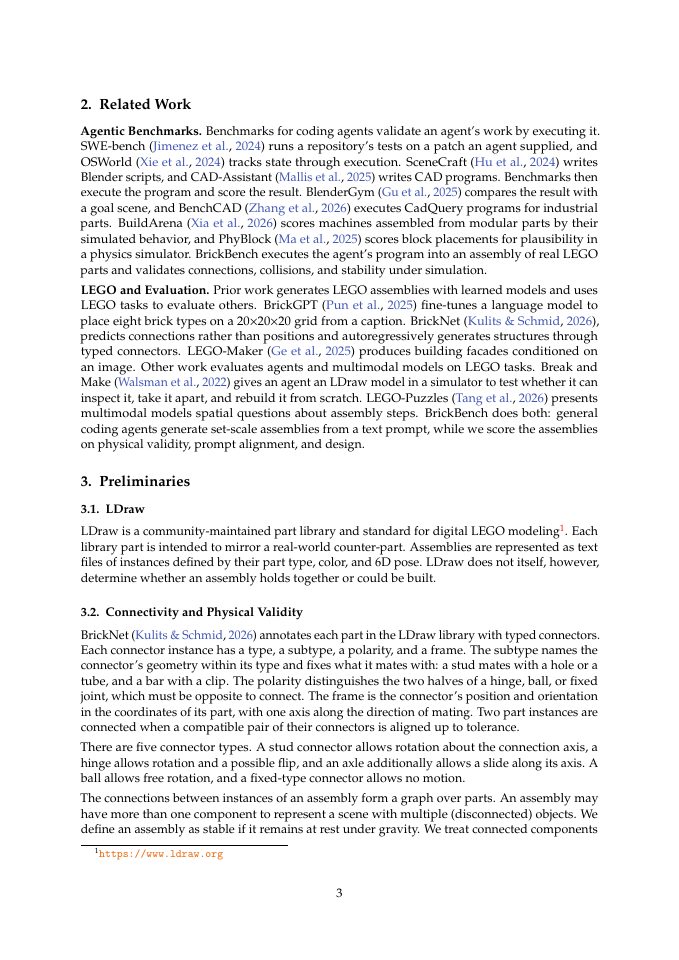 Page 3 of BrickBench: Evaluating Agentic Brick Design
