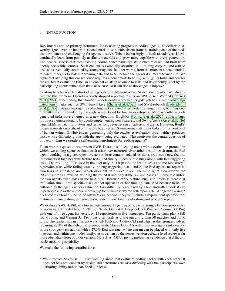 Page 2 of SWE-Duel: Towards a Self-Scaling Arena for Coding Agents