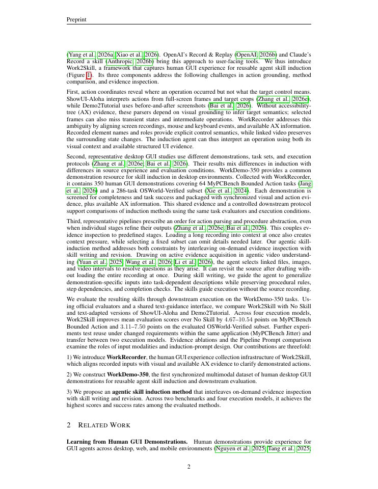 Page 2 of Work2Skill: Capturing Human GUI Experience for Reusable Agent Skill Induction