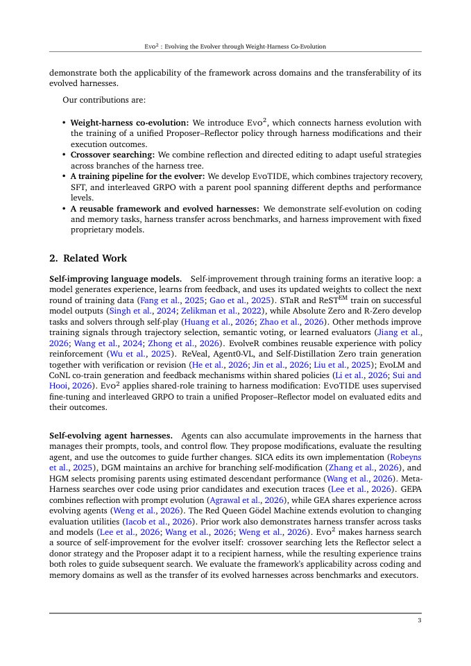 Page 3 of Evo$^2$: Evolving the Evolver through Weight-Harness Co-Evolution