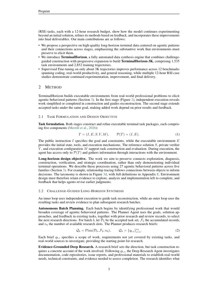 Page 3 of Scaling Agentic Data for Long-Horizon Terminal Intelligence