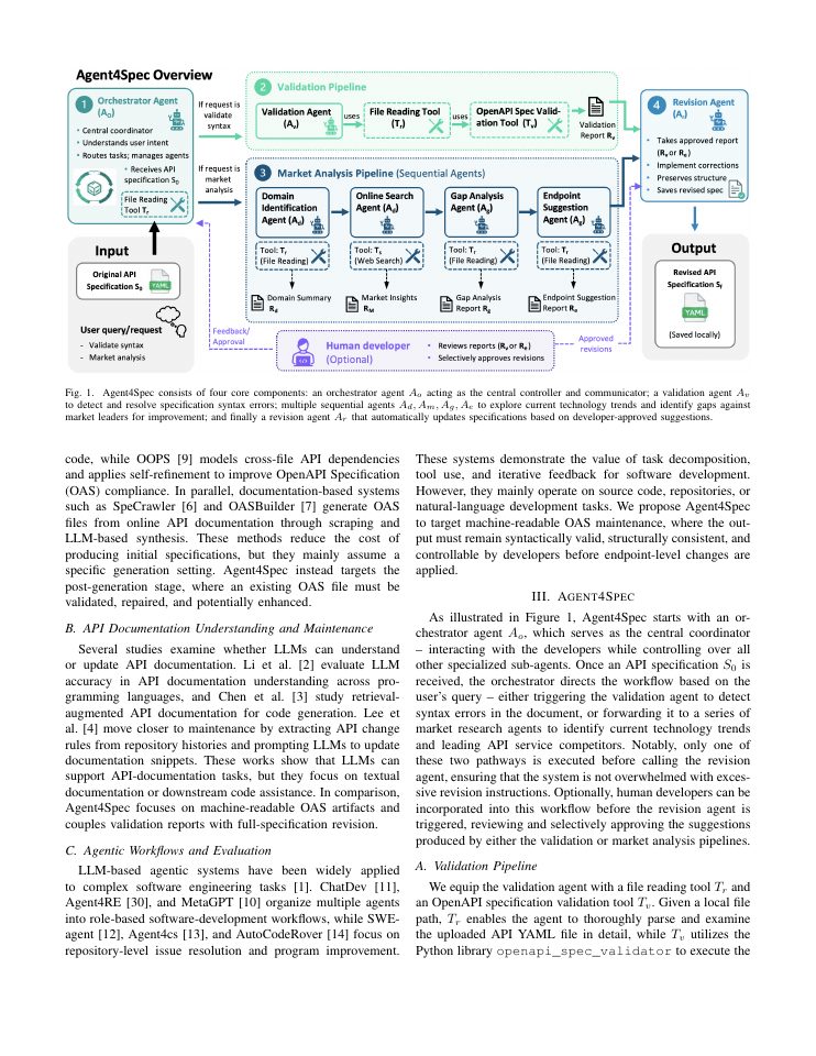 Page 2 of Agent4Spec: An LLM-based Agentic System to Optimize API Specifications through Automated Validation and Market Analysis