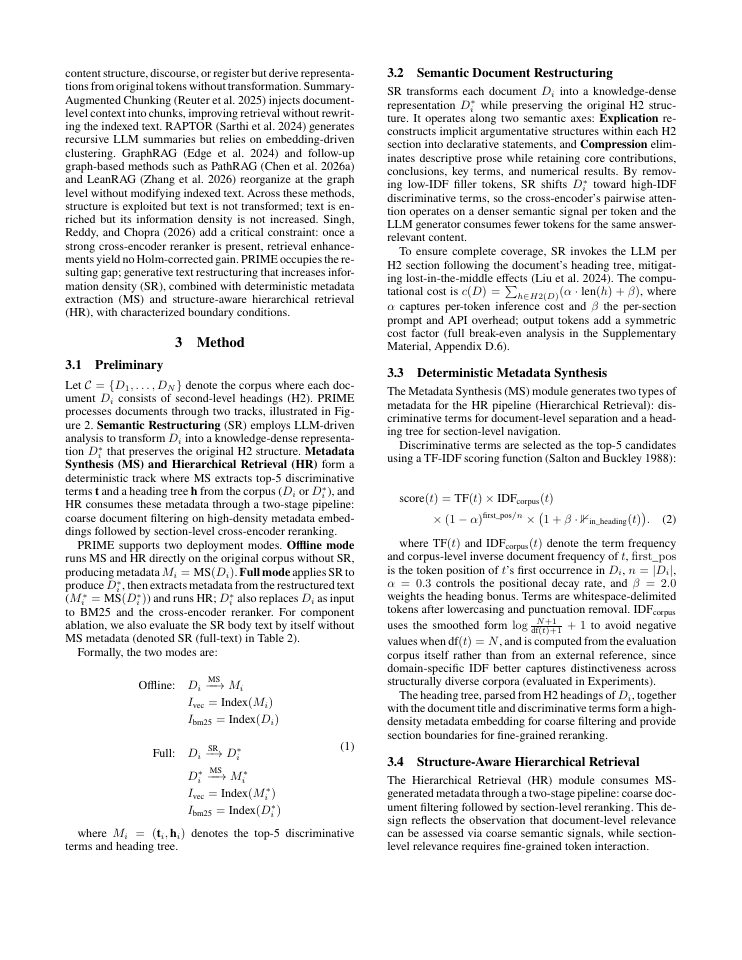 Page 3 of PRIME: Pre-Retrieval Index Modeling Enhancement for Structured Document Retrieval-Real