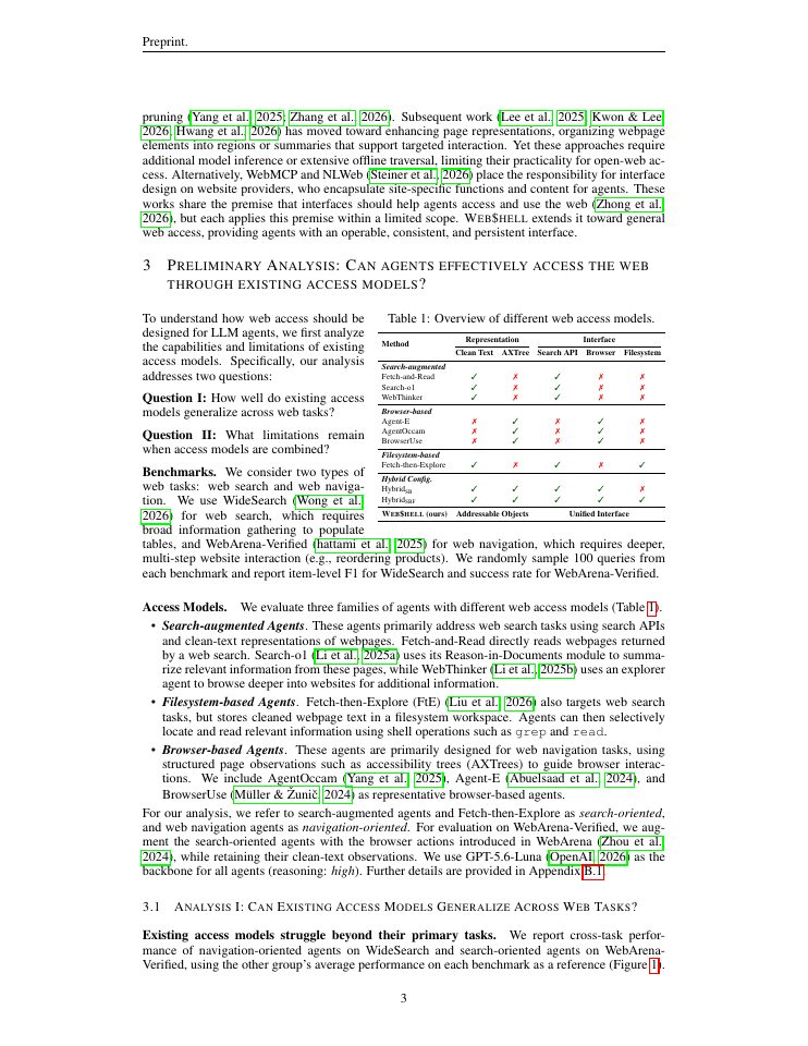 Page 3 of Web$hell: A Unified Interface for Agentic Web Access