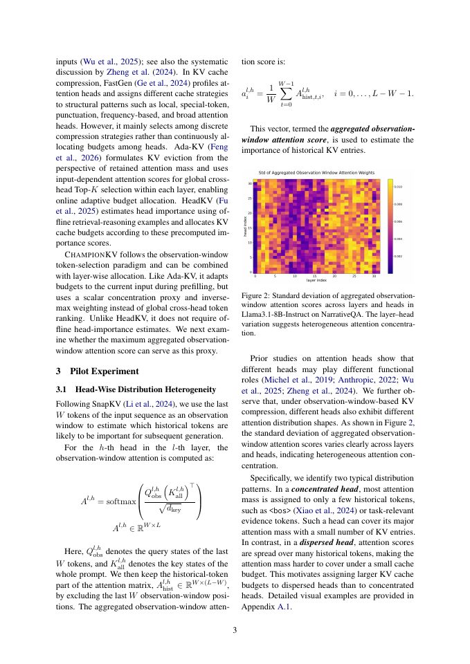 Page 3 of ChampionKV: Head-Wise Adaptive Budget Allocation for KV Cache Compression