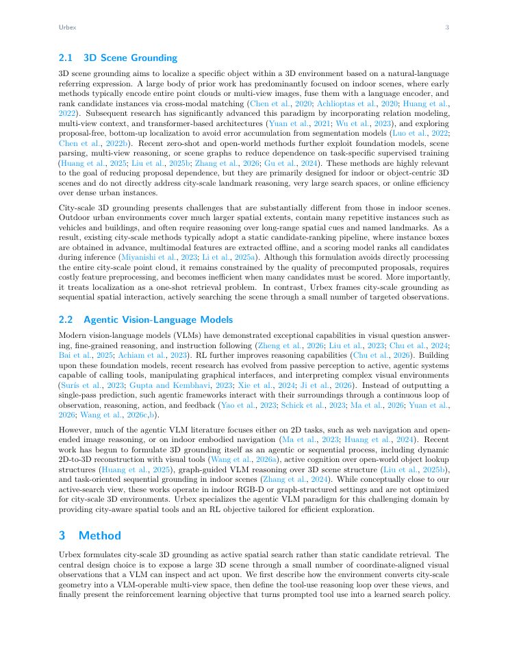 Page 3 of Urbex: Agentic Spatial Grounding for City-Scale 3D Scenes