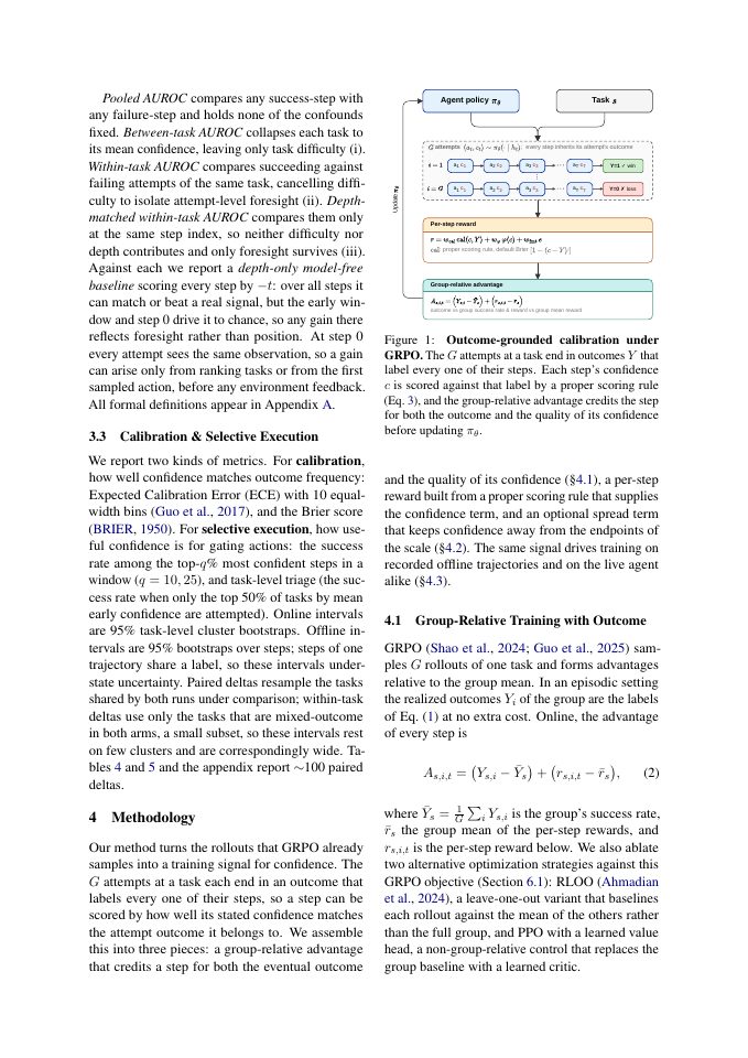 Page 3 of Can an Agent Learn to Predict Its Own Failure? Outcome-Grounded Confidence Calibration in LLM Agents