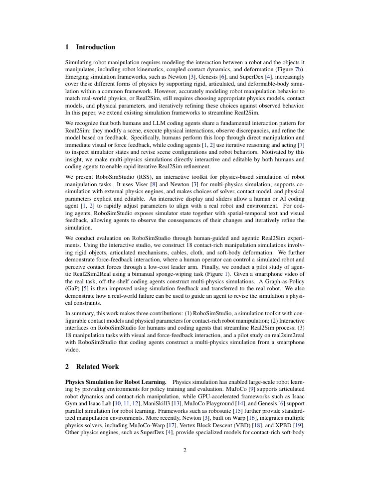 Page 2 of RoboSimStudio: An Interactive Toolkit for Rapid Real2Sim of Robot Manipulation Tasks