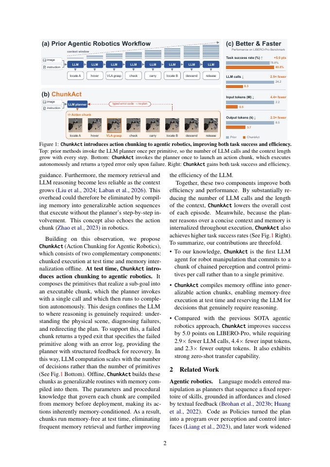 Page 2 of ChunkAct: Action Chunking for Agentic Robotics