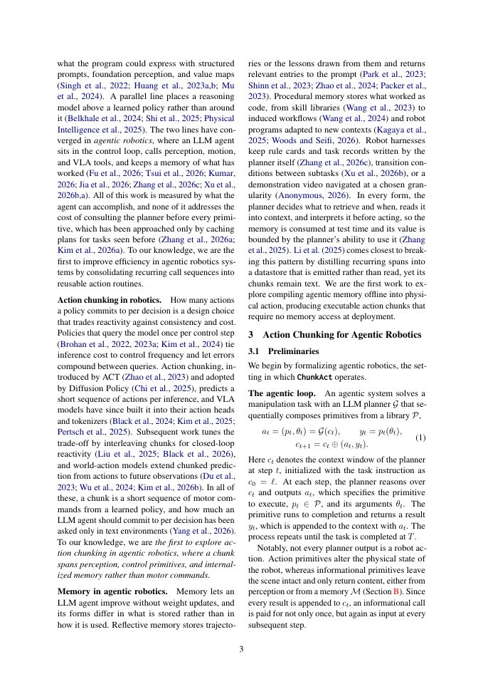 Page 3 of ChunkAct: Action Chunking for Agentic Robotics
