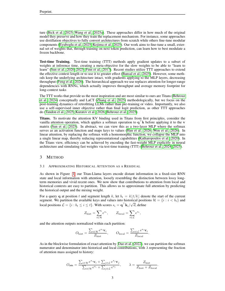 Page 3 of Titan-Llama: Retrofitting Pre-trained LLMs with External Neural Memory Modules