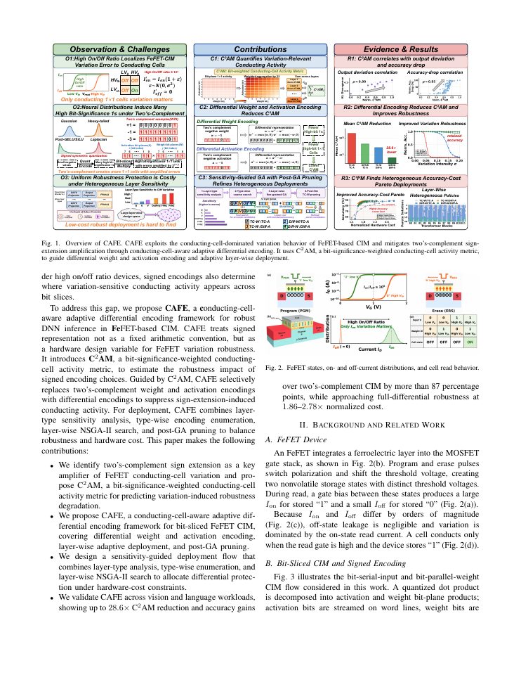 Page 2 of CAFE: Conducting-Cell-Aware Adaptive Differential Encoding for Robust DNN Inference in FeFET-Based Compute-in-Memory