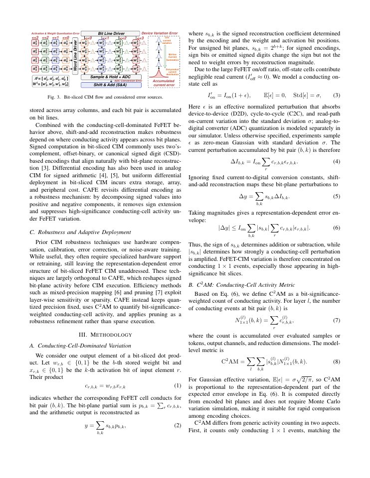 Page 3 of CAFE: Conducting-Cell-Aware Adaptive Differential Encoding for Robust DNN Inference in FeFET-Based Compute-in-Memory