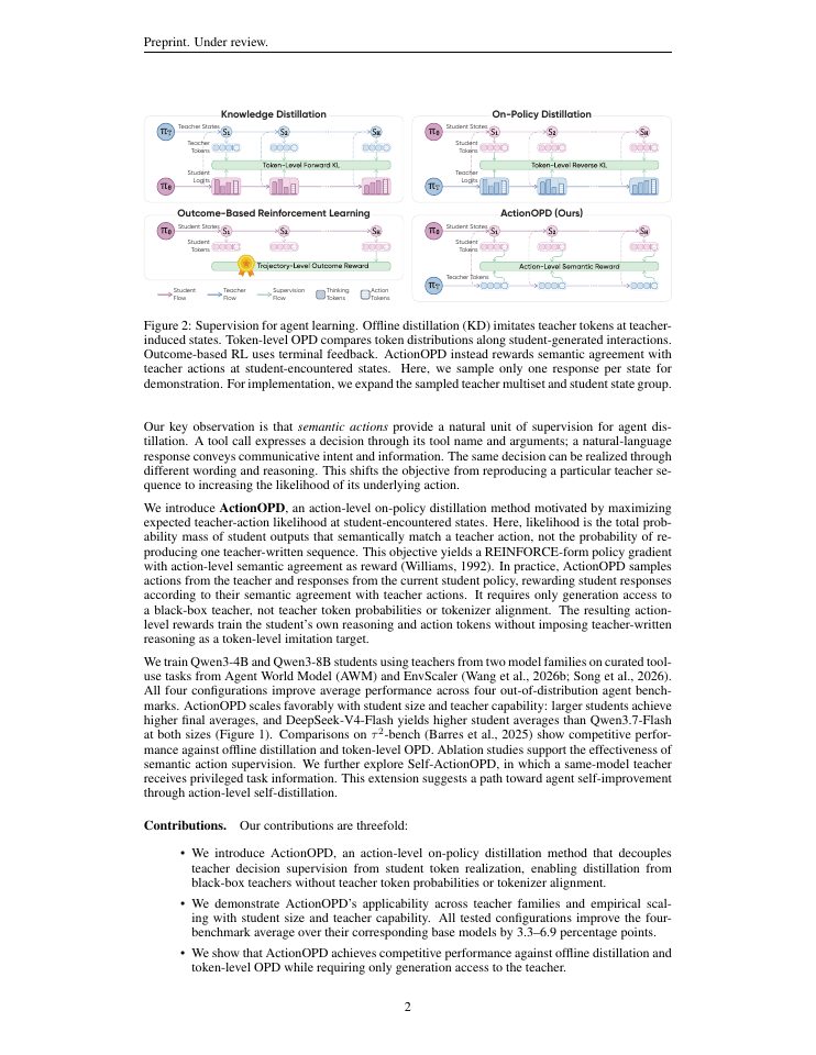 Page 2 of ActionOPD: Distilling Decisions, Not Tokens