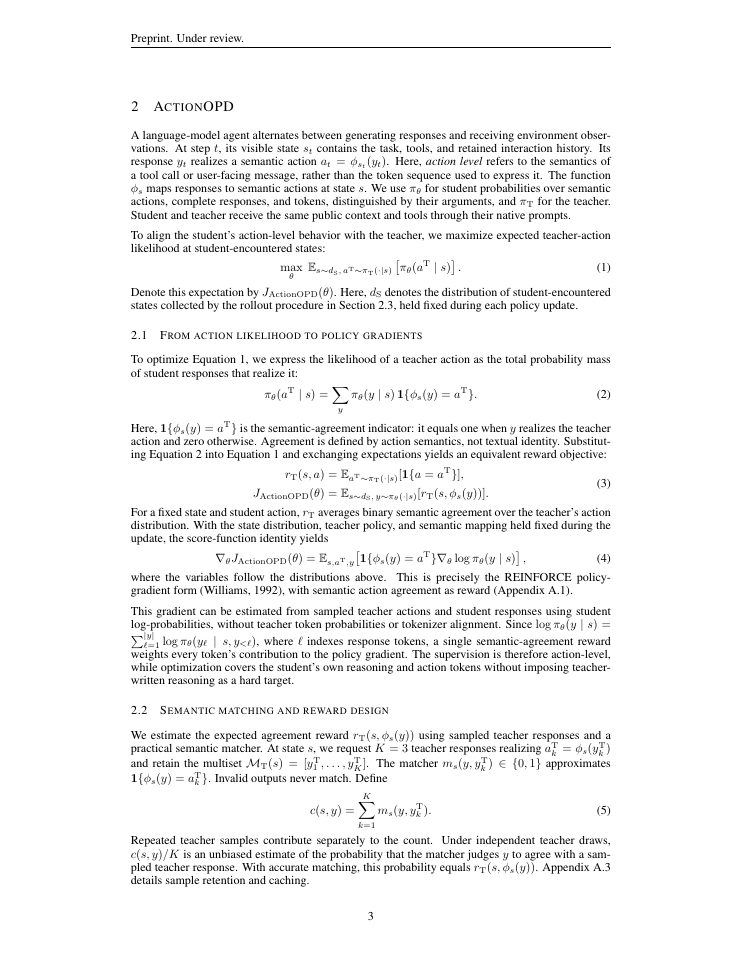 Page 3 of ActionOPD: Distilling Decisions, Not Tokens