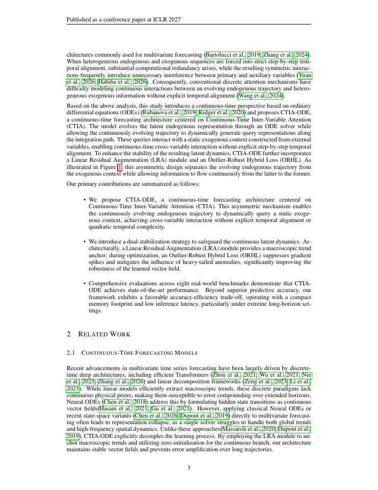 Page 3 of CTIA-ODE: Continuous-Time Inter-Variable Attention for Long-Term Time Series Forecasting