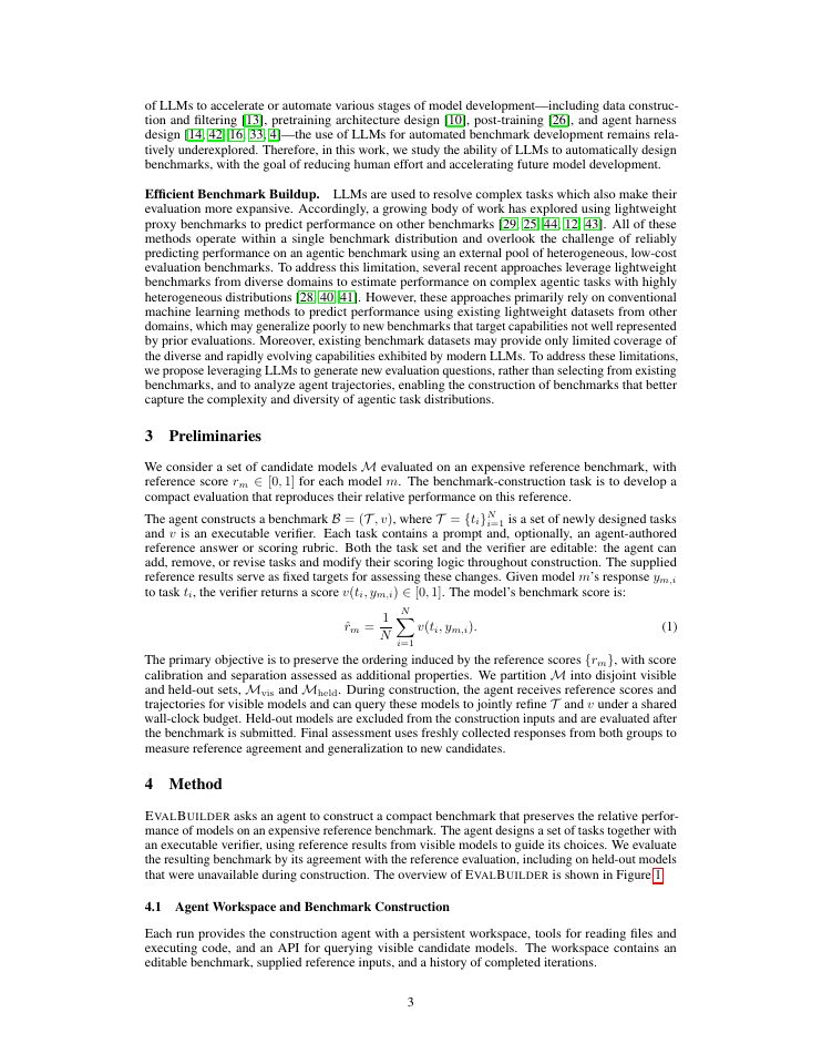 Page 3 of EvalBuilder: Can LLMs Build Efficient Benchmarks?