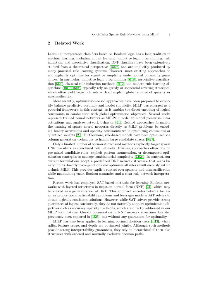Page 3 of Optimizing Sparse Boolean Rule Networks using Mixed Integer Linear Programming