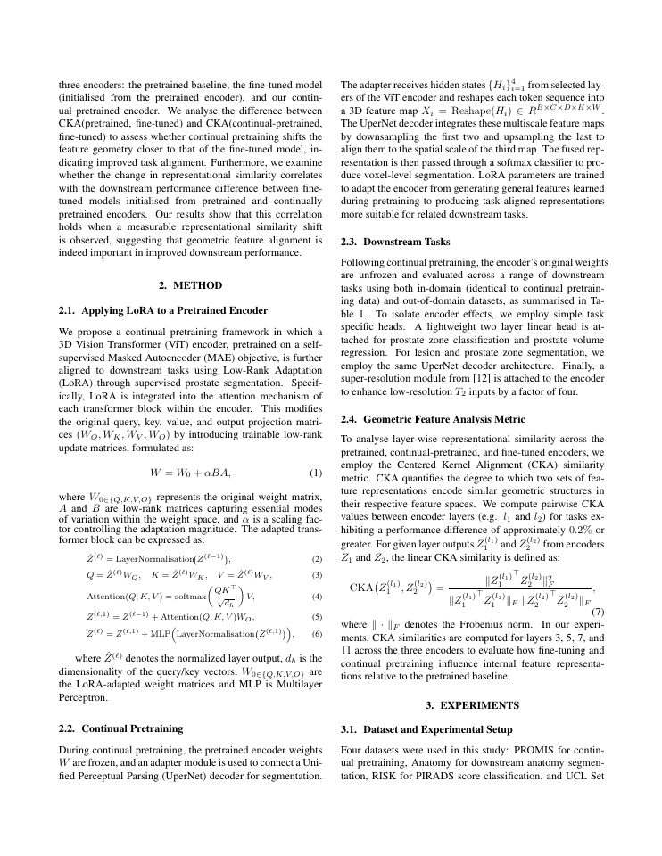 Page 2 of Continual pretraining Prostate MRI ViT Encoder for task alignment