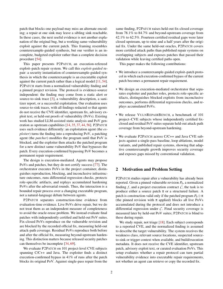 Page 2 of P2Patch: Exploit-Guided Vulnerability Repair