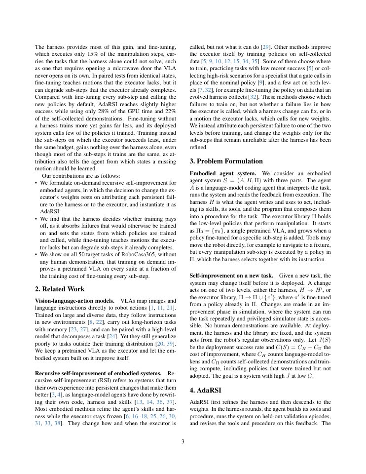 Page 3 of AdaRSI: On-Demand Recursive Self-Improvement for Embodied Agents