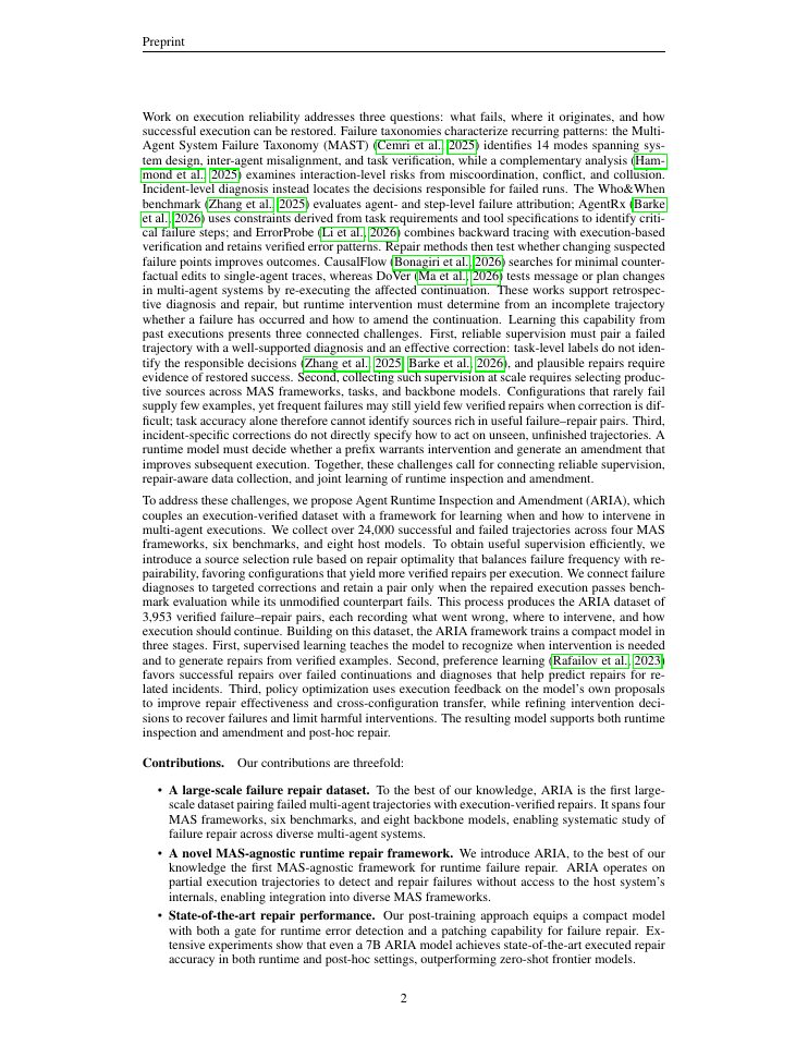 Page 2 of ARIA: Runtime Inspection and Amendment for Multi-Agent Systems
