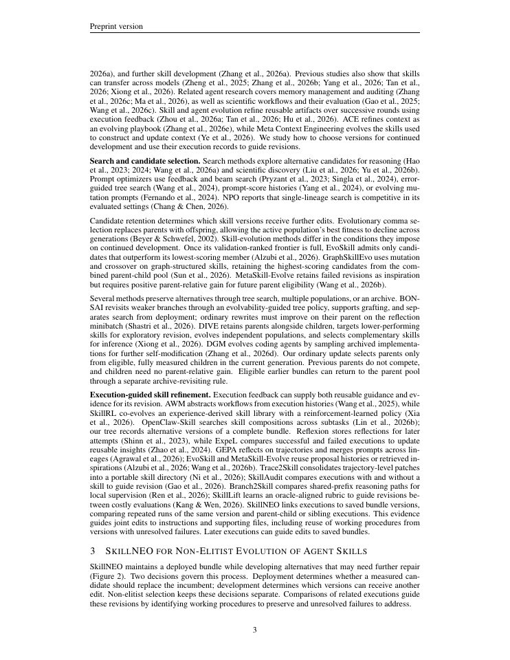 Page 3 of SkillNEO: Non-Elitist Evolutionary Optimization of Agent Skills