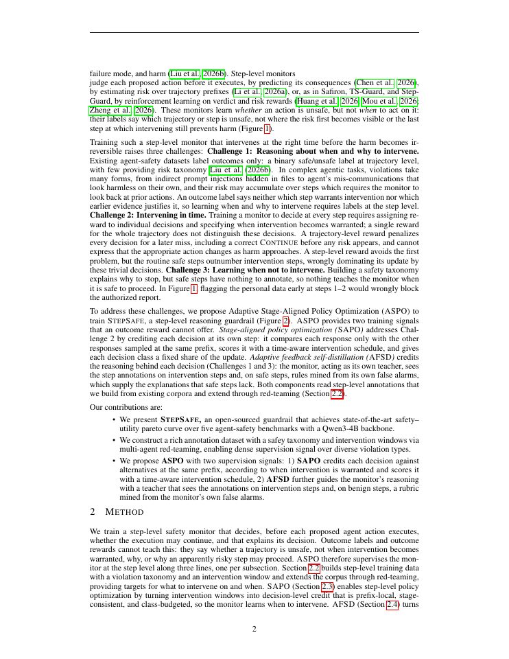 Page 2 of StepSafe: Learning Timely Intervention with Context-Aware Safety Reasoning