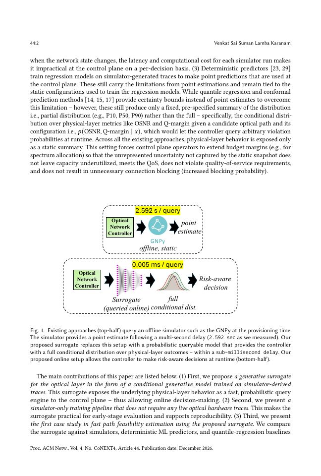 Page 2 of Probabilistic Optical-Layer Surrogate for Risk-Aware Control-Plane Decision Making