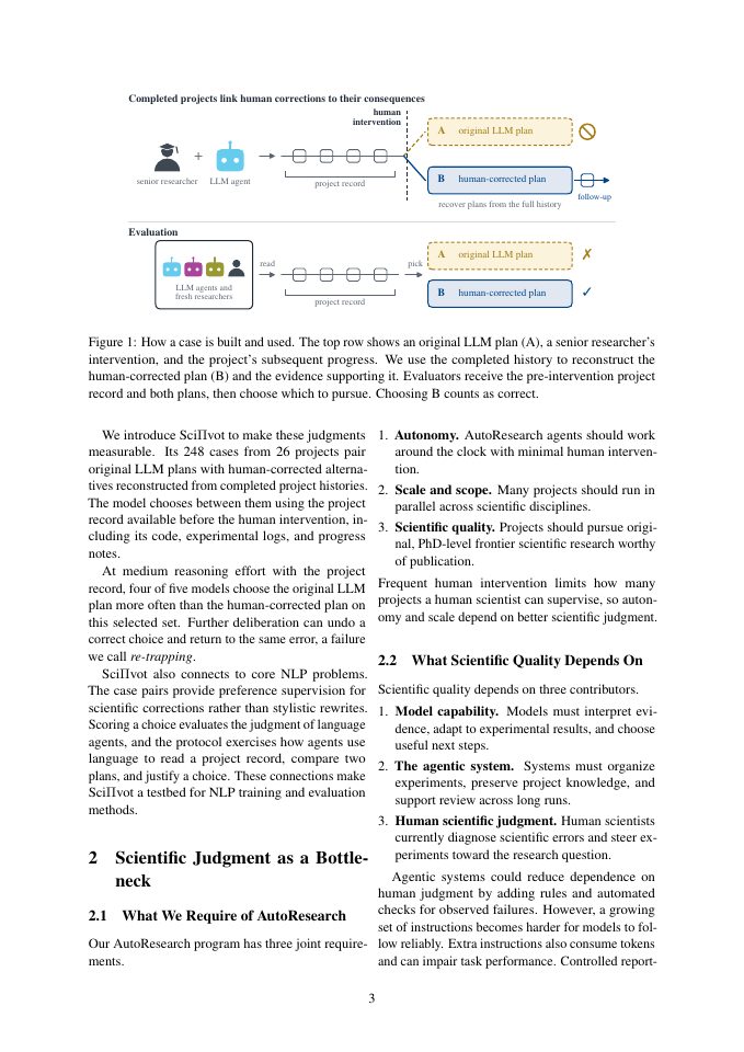 Page 3 of Sci$Π$vot: Benchmarking Principal-Investigator Judgment at Pivotal Moments of Scientific AutoResearch Agents