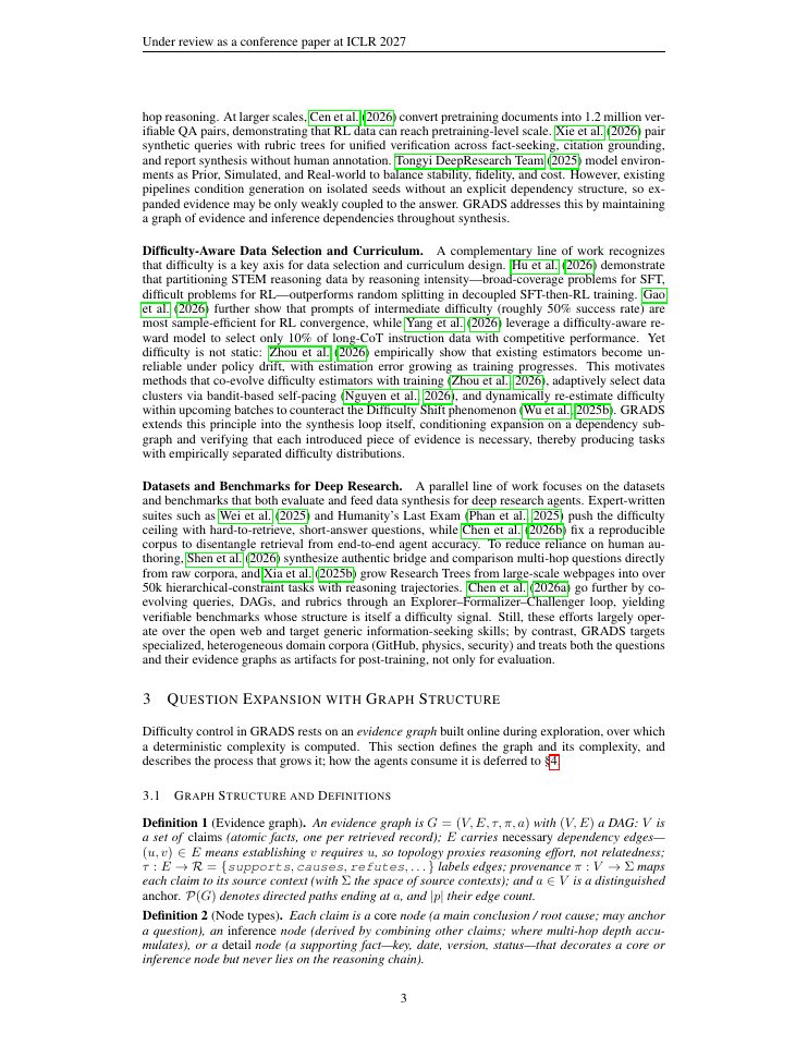 Page 3 of GRADS: Graph-Regulated Agentic Data Synthesis with Controllable Difficulty