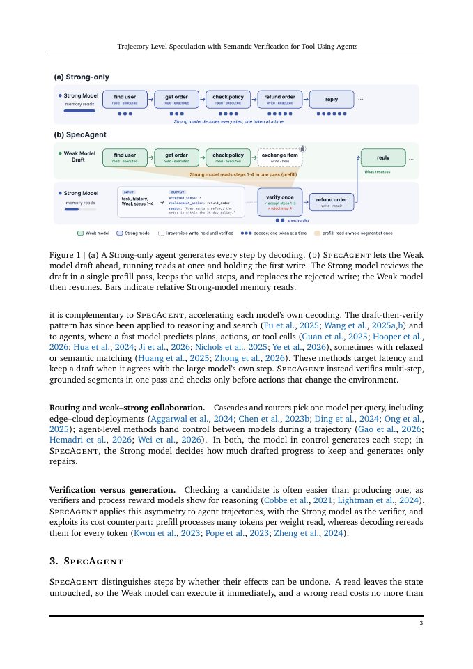 Page 3 of Trajectory-Level Speculation with Semantic Verification for Tool-Using Agents
