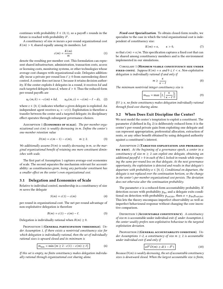 Page 3 of The Delegation Dilemma: Economies of Scale, Accountability, and Polycentric Governance