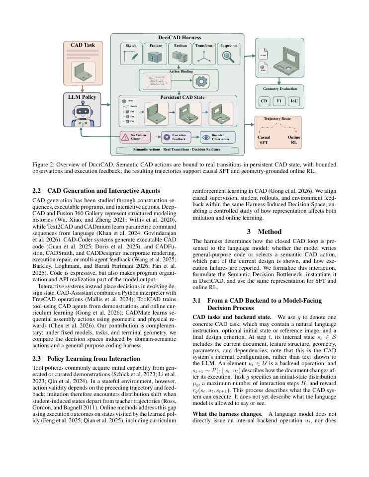Page 3 of DeciCAD: Harness-Grounded Learning of Action Policies for CAD Agents