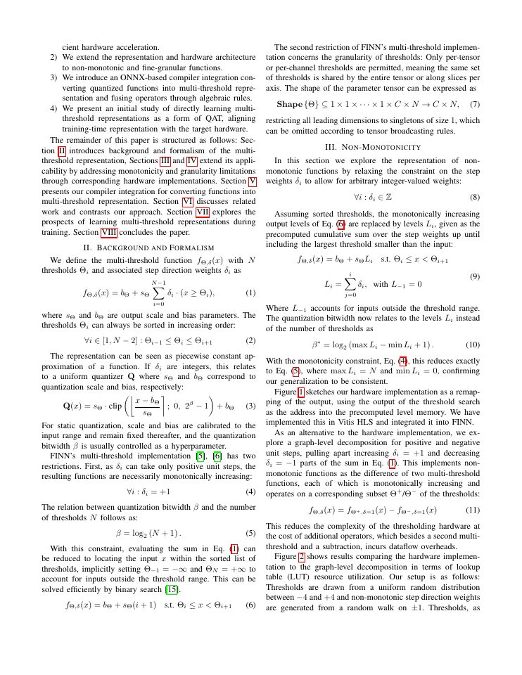 Page 2 of Compiling Multi-Threshold Operators for Quantized Non-Monotonic and Fine-Granular Activations in Custom-Tailored DNN Accelerators