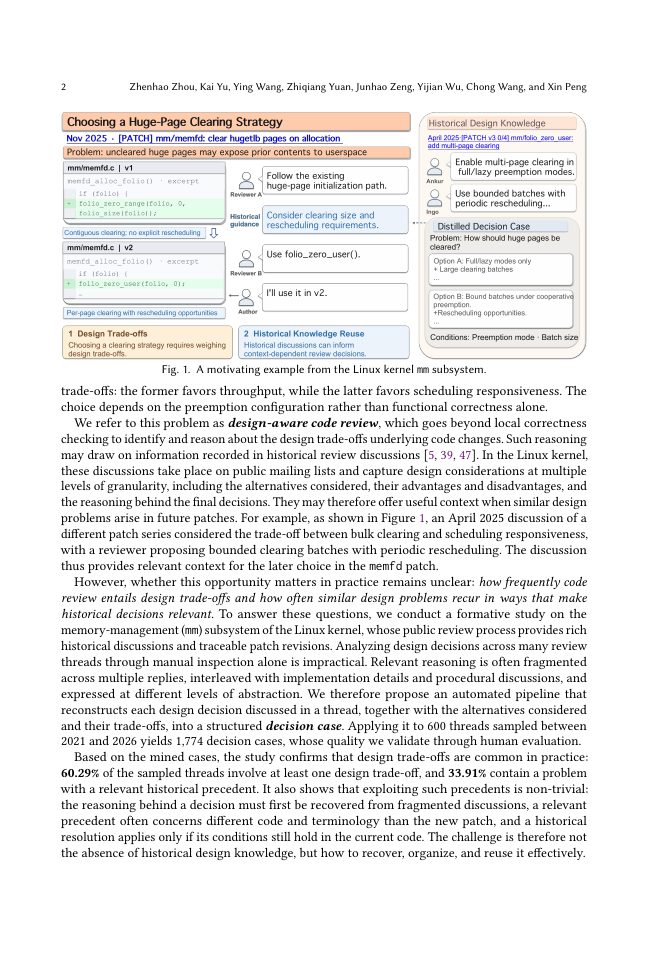 Page 2 of Benchmarking and Enhancing Design-Aware Code Review in the Linux Kernel