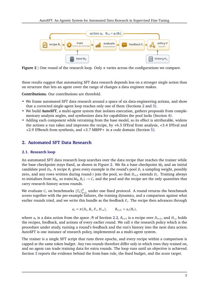 Page 3 of AutoSFT: An Agentic System for Automated Data Research in Supervised Fine-Tuning