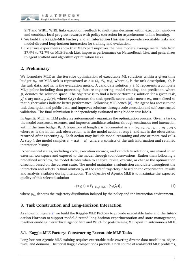 Page 3 of MLExpert: Towards a Generalist Agentic Model for Autonomous Machine Learning Engineering