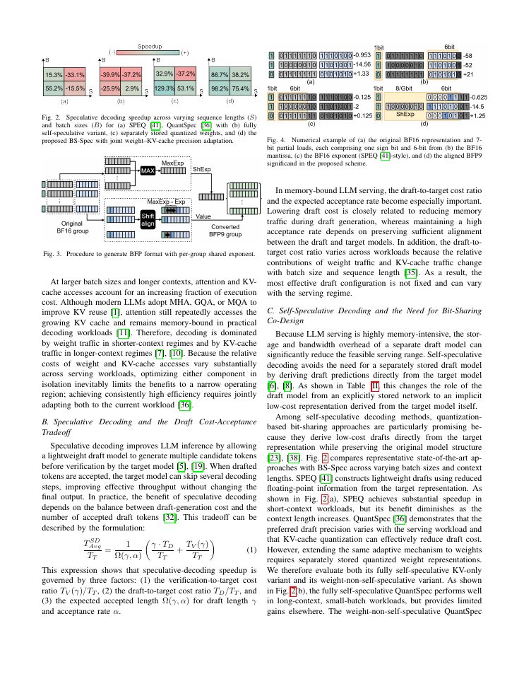 Page 3 of BS-Spec: BFP-Based Bit-Sharing for Self-Speculative LLM Decoding with LUT-Driven Mixed-Precision Acceleration