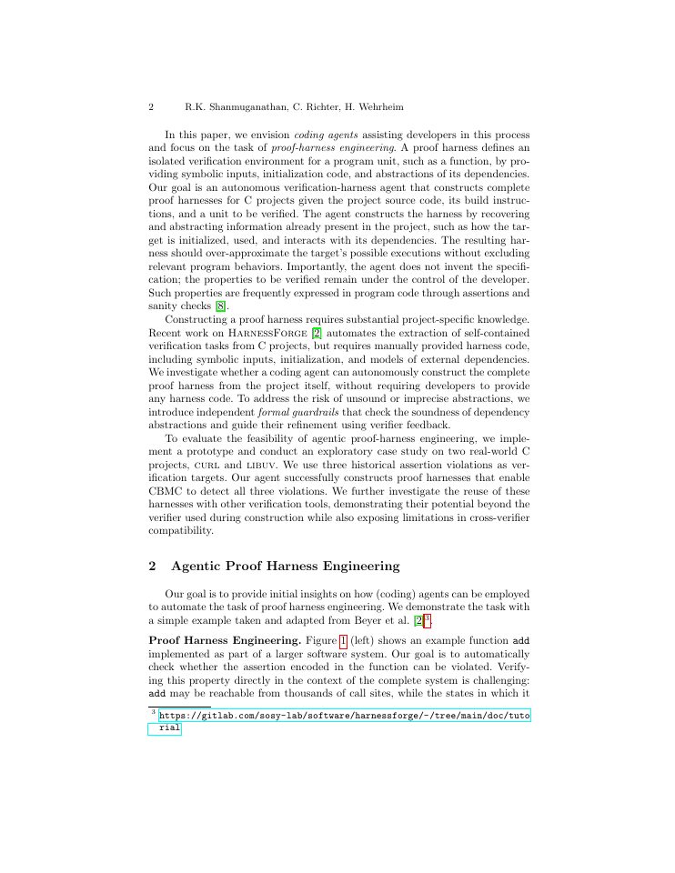 Page 2 of Towards Agentic Proof Harness Engineering