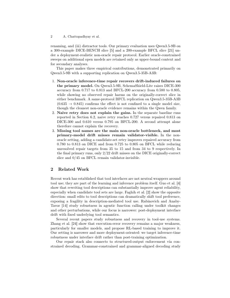 Page 2 of Robust Function Calling for LLM Agents Under Interface Drift