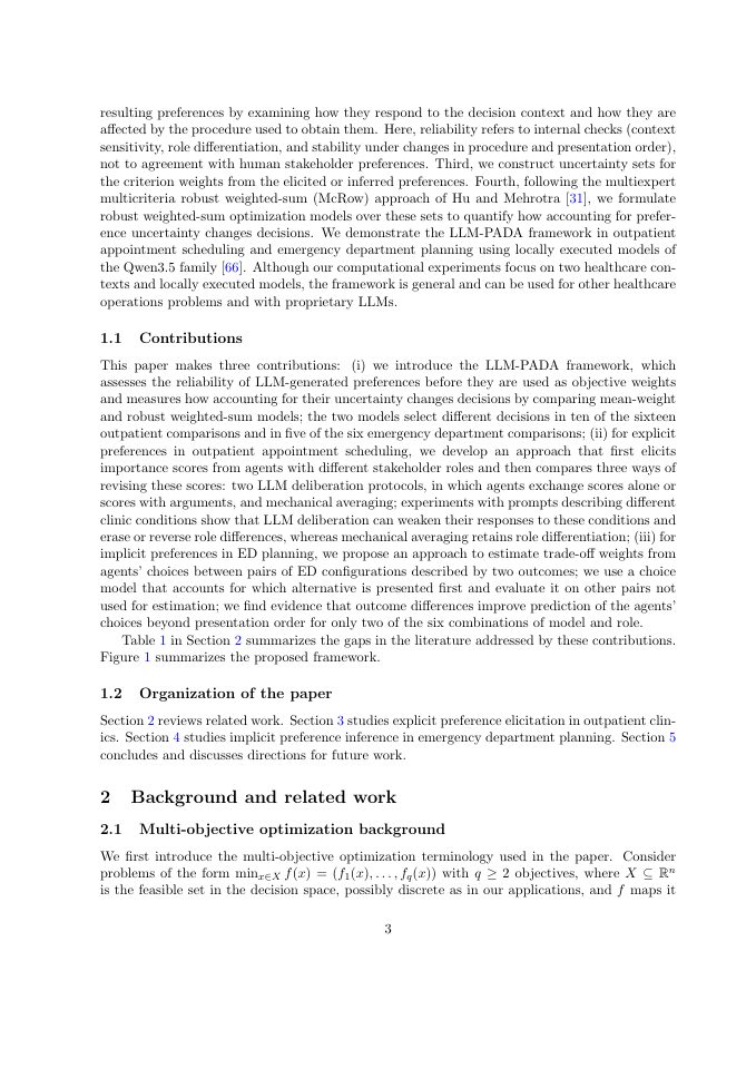 Page 3 of On the possibilities and limitations of LLM-based multi-agent systems for multi-criteria decision-making in healthcare operations management