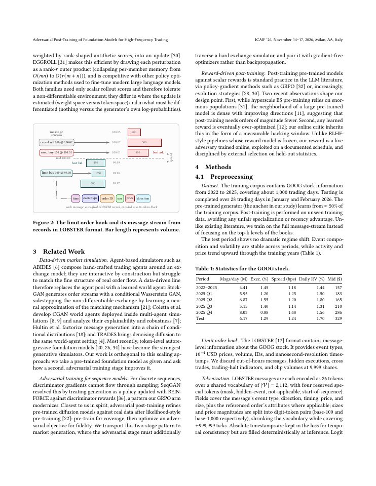 Page 3 of Adversarial Post-Training of Foundation Models for High-Frequency Trading