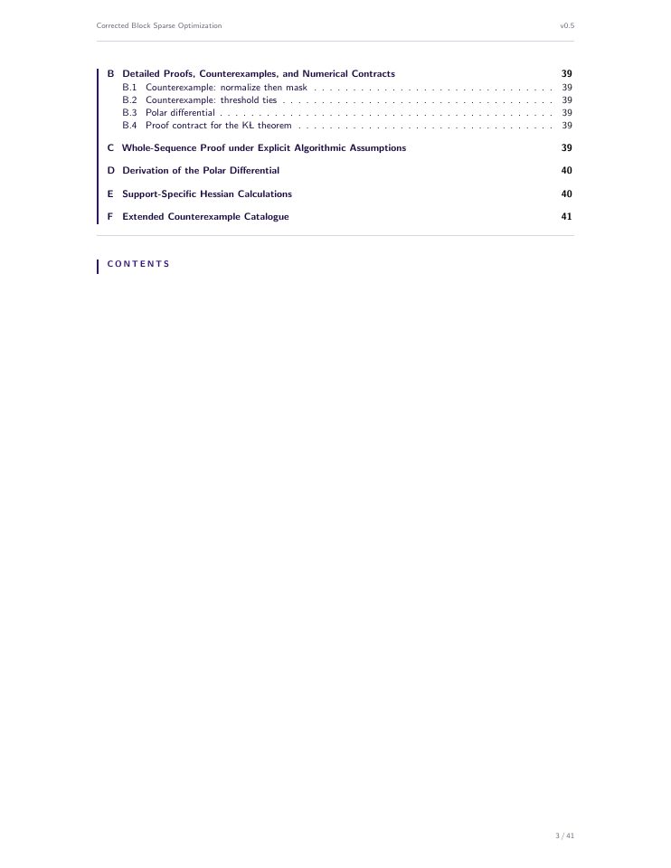 Page 3 of Corrected Block Sparse Spectral Optimization: Exact Models, Finite Identification, and Local Dynamics