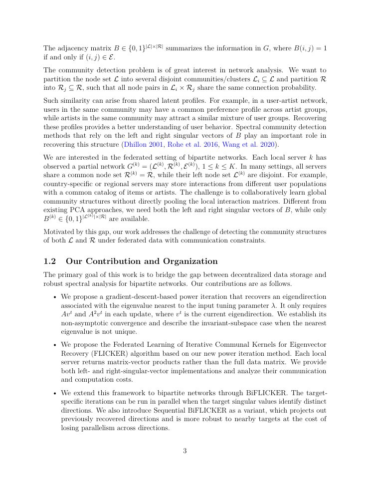 Page 3 of Federated Community Detection in Bipartite Networks