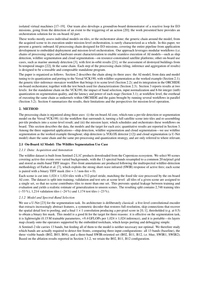 Page 2 of A Generic On-Board AI Processing Chain for Earth Observation: From Application Development to Embedded Deployment and Mission-Level Orchestration
