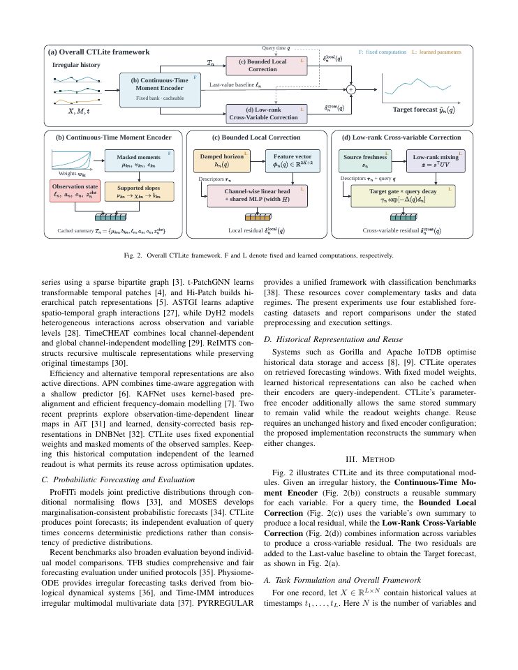 Page 3 of CTLite: Lightweight Irregular Multivariate Time Series Forecasting with Reusable Continuous-Time Summaries