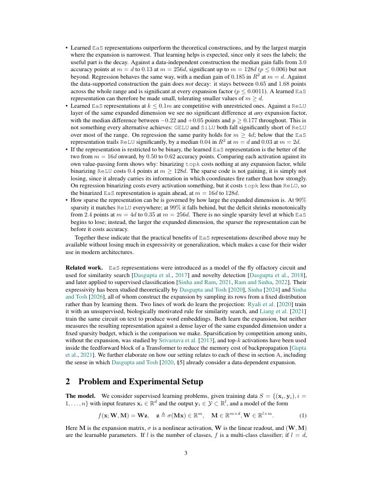 Page 3 of On Learning Expand-and-Sparsify Representations