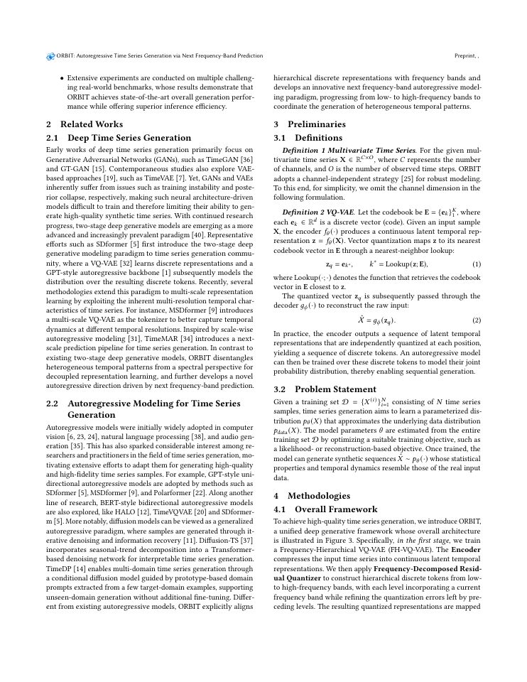 Page 3 of ORBIT: Autoregressive Time Series Generation via Next Frequency-Band Prediction