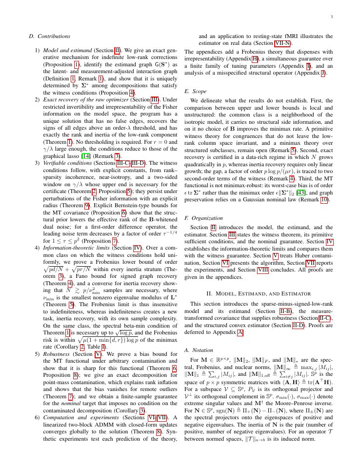 Page 3 of Robust Latent Variable Graphical Models: Exact Recovery and Fundamental Limits